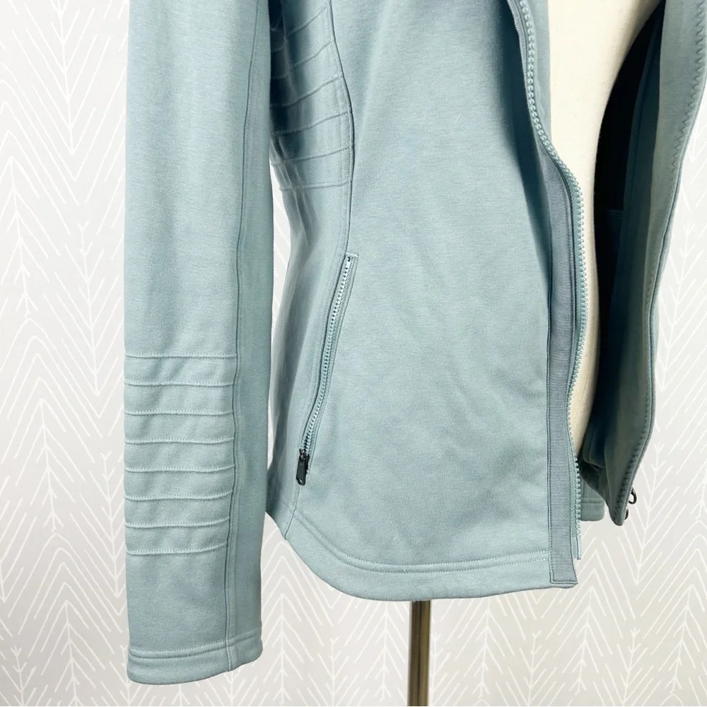 ATHLETA MOTO JACKET, Full Zip in Minimalistic Gray. - Picture 4 of 10